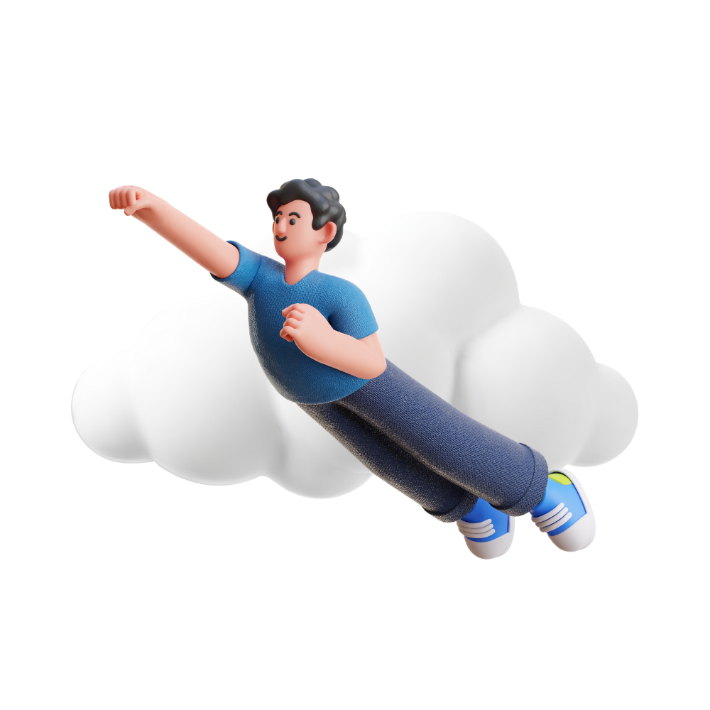 Homme devant un nuage